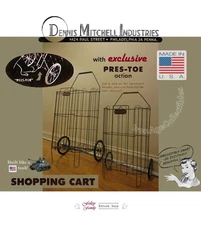 Mid Century 1950s Folding Metal Shopping Cart Collapsible (Set of 2) Heavy Duty