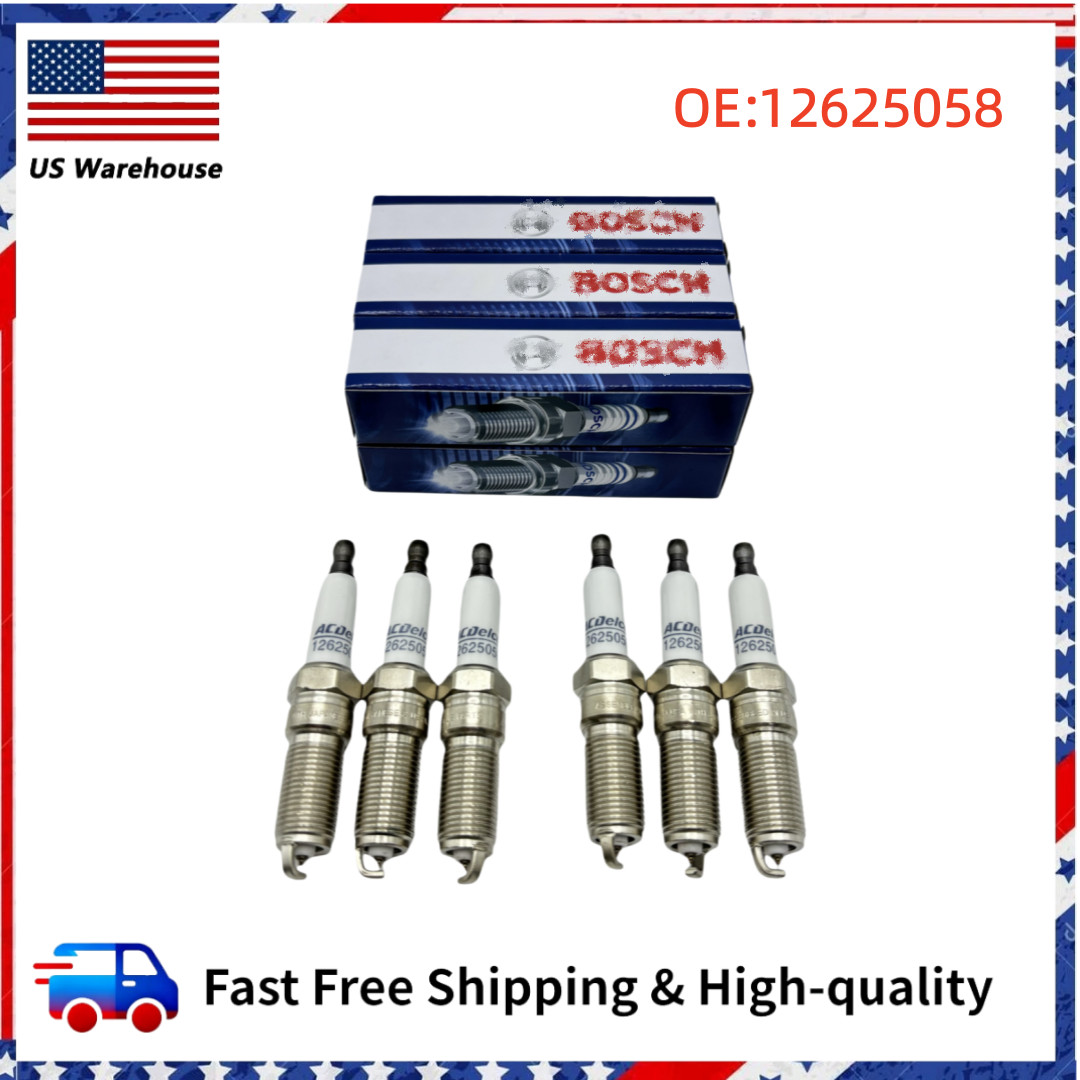 6Pcs Iridium Spark Plugs for GMC Envoy/Trailblazer 2002-2009 4.2L 12625058 New