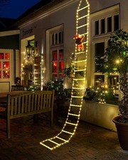 9.9Ft Christmas Ladder Lights with Santa Claus - 338 LED Christmas Lights,
