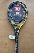 Wilson US Open 4 3/8 Tennis Racket Medium Handle L3 50-60 LB, Cover Graphite