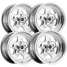 Set Of 4 Vision 521 Nitro 15x8 5x4.5 27mm Polished Wheels Rims 15 Inch