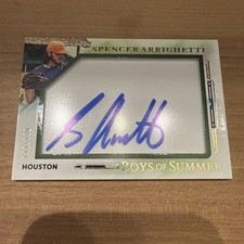 2025 Boys Of Summer Jumbo Acetate Signature /199 #5 Spencer Arrighetti RC🔥