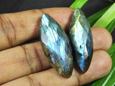 Pierre précieuse en vrac coupe facettée marquise multi labradorite...