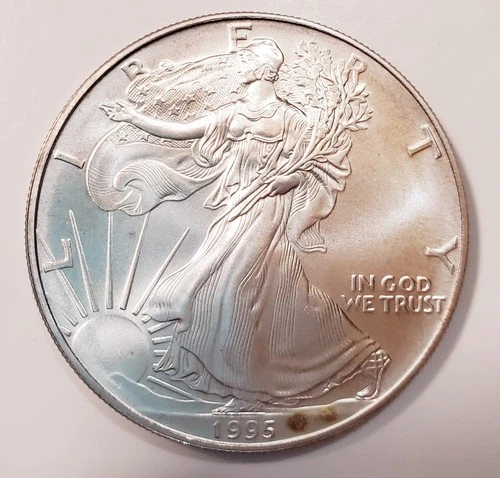 1995 Uncirculated American Silver Eagle One Ounce Coin, low mintage