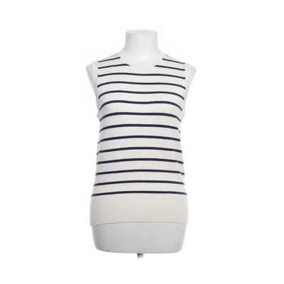 Zara, Pullunder, Größe: M, Beige/Blau, Streifen, Feinstrick, Damen #uPG