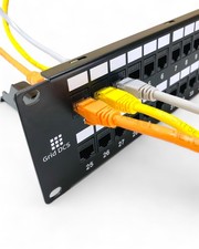 48 Port Patch Panel 2U UTP with Inline Keystone CAT6 Coupler Populated 