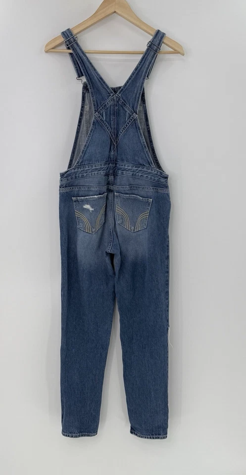 Hollister Women’s Distressed Classic Bib Overalls Sz Small Preppy Academia Boho - Image 2 of 4