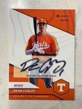 DEAN CURLEY 2025 ONIT Tennessee Baseball Orange Parallel On Card AUTO # 29/50