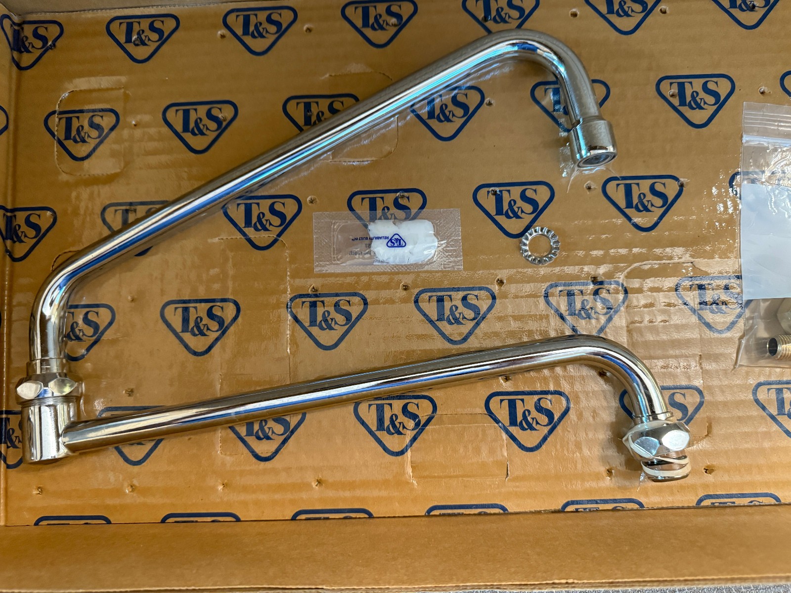 T&S Brass B-0319 Single Pantry Faucet Special 24” Double-Joint Swing Nozzle