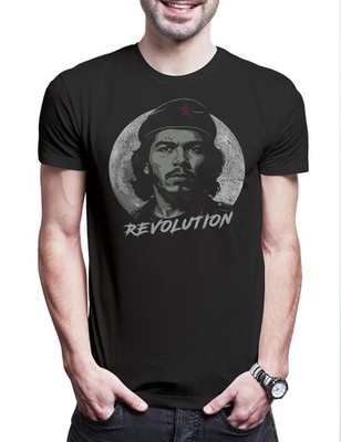 Che Moon Herren T-Shirt Guerilla Cuba Castro Portrait Guevara Ernesto Kuba Fidel