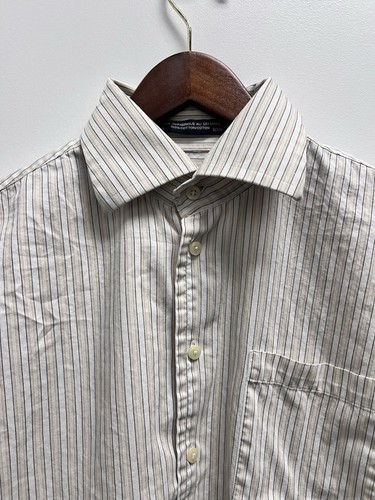 Chemise Homme Joseph Turner Yorkshire – Manches Longues, Rayures, Col Boutonné – Taille L
