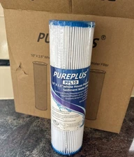 Lot of 4 PurePlus PPL10 Pleated Sediment Water Filters NEW 5 Micron 10" X 2.5"