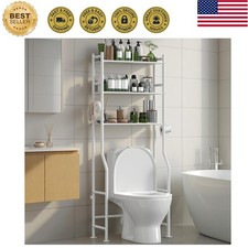 3-Tier Over The Toilet Storage Organizer, Space-Saving Bathroom Rack with Pap...