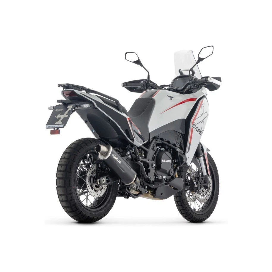 TERMINALE DI SCARICO ARROW INDY RACE EVO ALLUMINIO NERO MOTO MORINI X CAPE 700 Foto 2 de 4