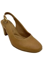 Sofft Women's Lilly Slingback Leather Block Heel Sandal Caramel