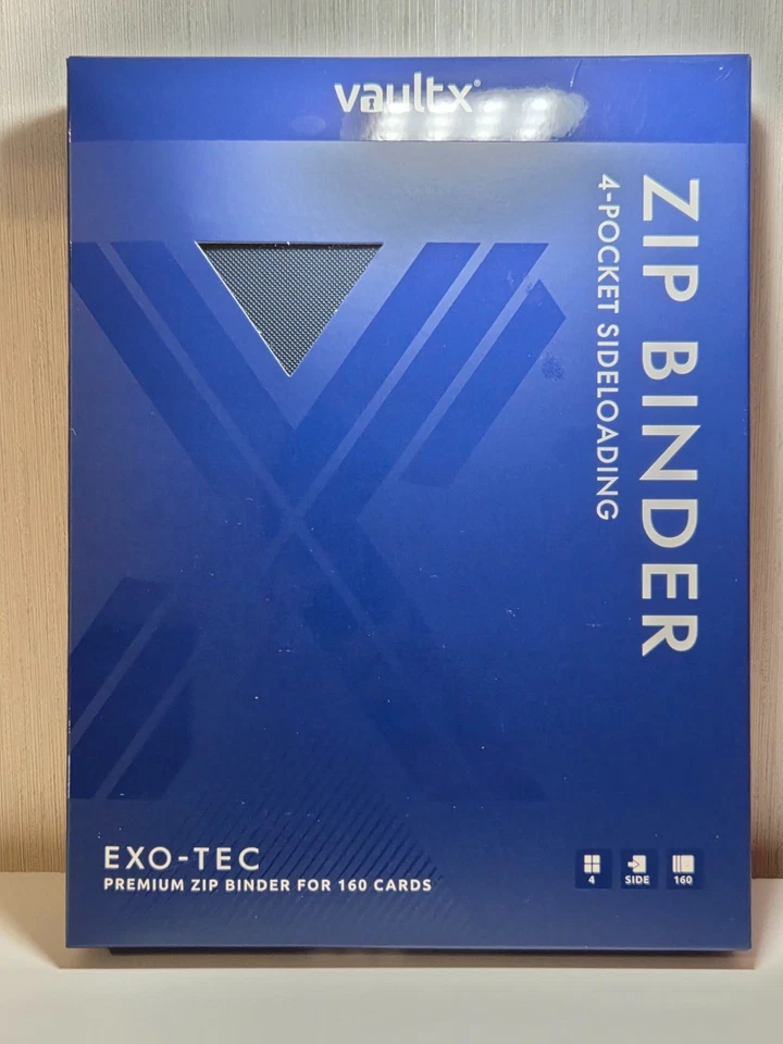 VaultX - 4-Pocket Exo-Tec® Zip Mappe / Kartenetui - Blau