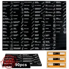 90pc Magnetic Toolbox Labels 3.5x1 Tool Chest Drawer Organizer