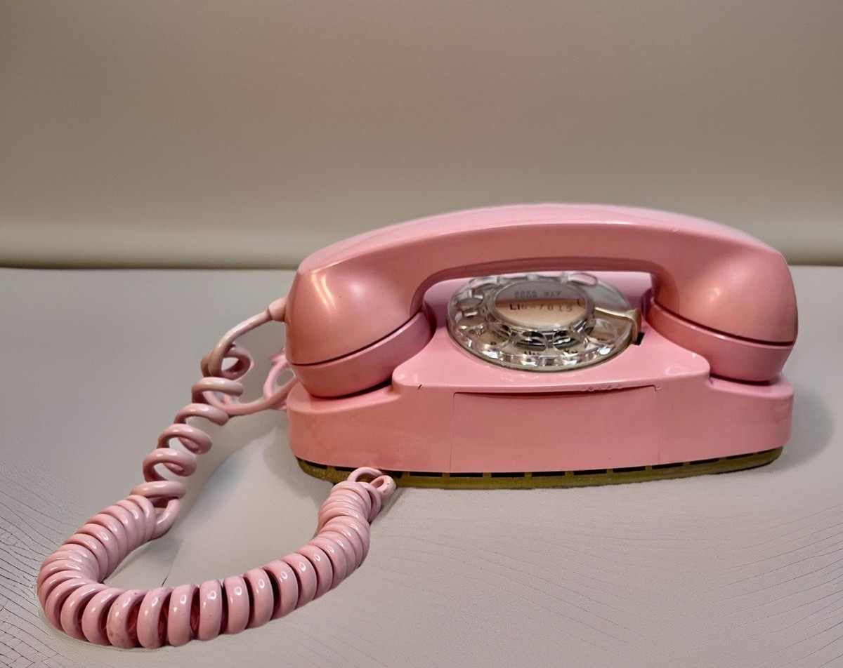Vintage 1964 Western Electric 702B Pink Rotary Phone Bell System
