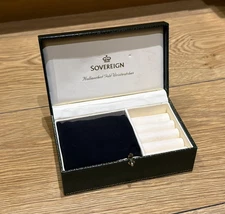 Genuine Original Rare Sovereign Watch Green Presentation Box Case