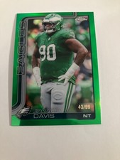 2025 Topps Chrome Jordan Davis Green Refractor /99 Color Match