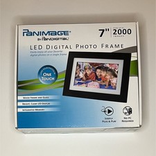 Pandigital Panimage 7" LED Digital Photo Frame Black Integrated Memory