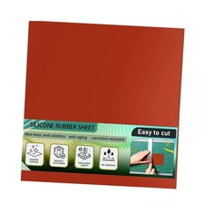 Silicone Rubber Sheet, 12 x 12" x 1/8" Thick Flexible Heat Resistant Gask
