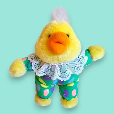 Dan Dee International Limited Duck Chick Plush Green Jellybean Outfit Easter 8''