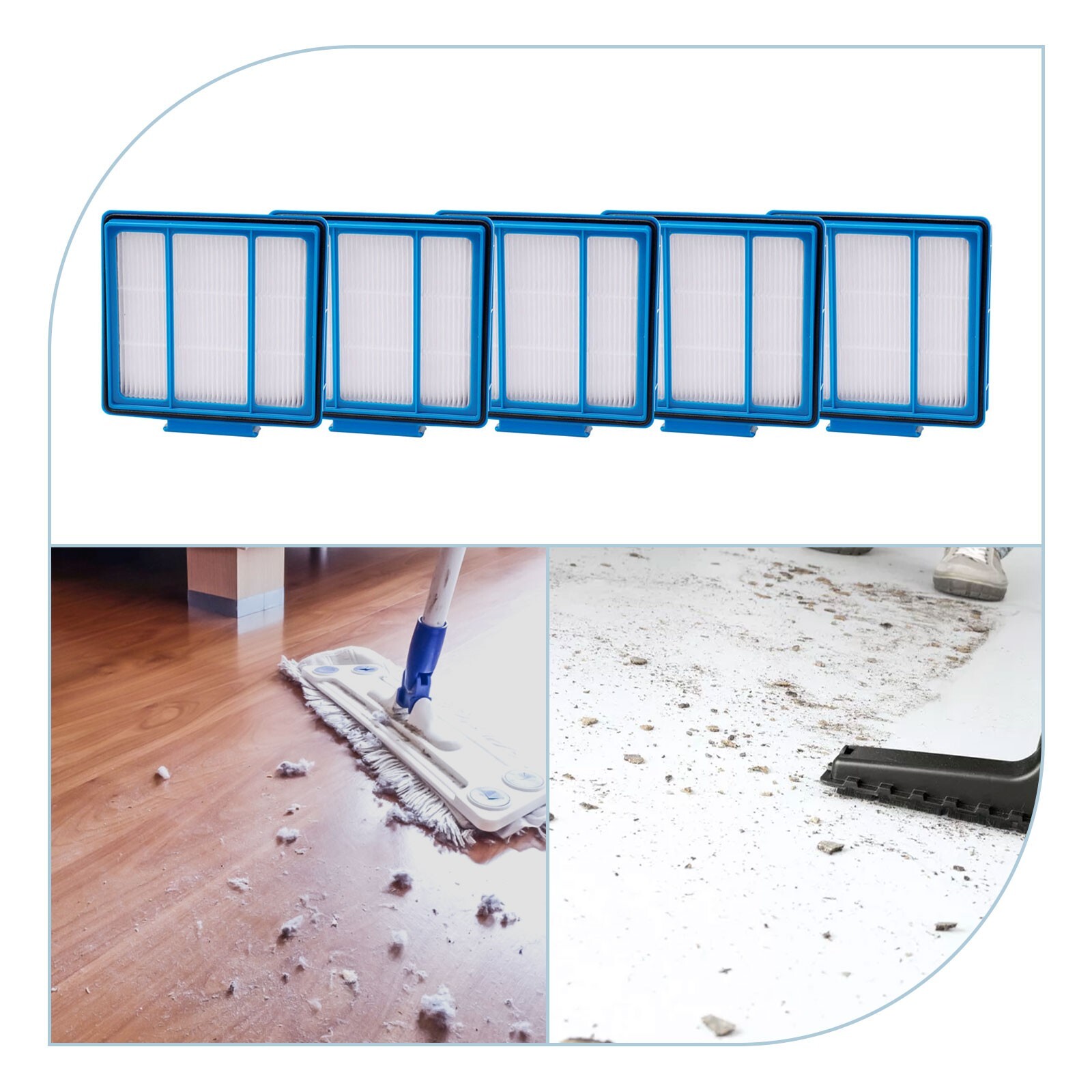 Improved Air Filtration 5 Pack Replacement Filter for Shark Vacuum