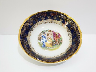 Leander 1946 RGK Cobalt Band Filigree 6-1/2'' Cereal Bowl
