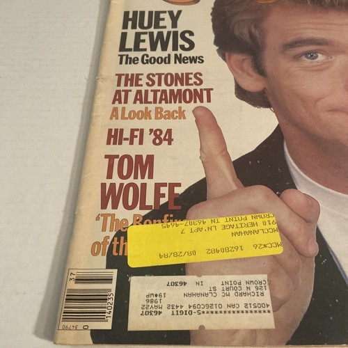 Rolling Stone Magazine Sept 13th 1984 430 Huey Lewis The Stones Tom Wolfe ML - Picture 5 of 9