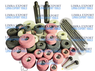 B&D Valve Seat Grinding Wheels 36 Pcs stones With 6 Pcs Pilots +2 holder