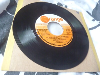 Carlene Davis lovers rock 7'' Going Down To Paradise plays VG Jamaica press Orang