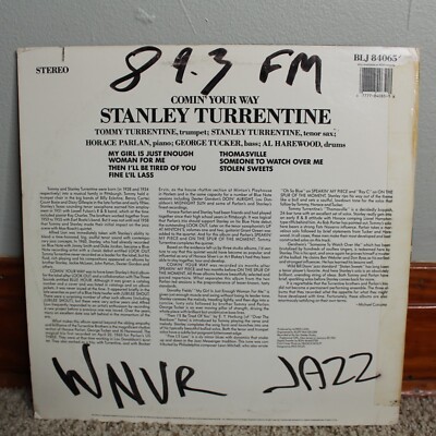 Vintage 1987 Stanley Turrentine Comin Your Way LP Vinyl Record