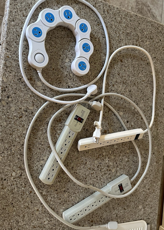 Lot of 4 - 6 Outlet Surge Protector with 3 ft. Heavy Duty Cords