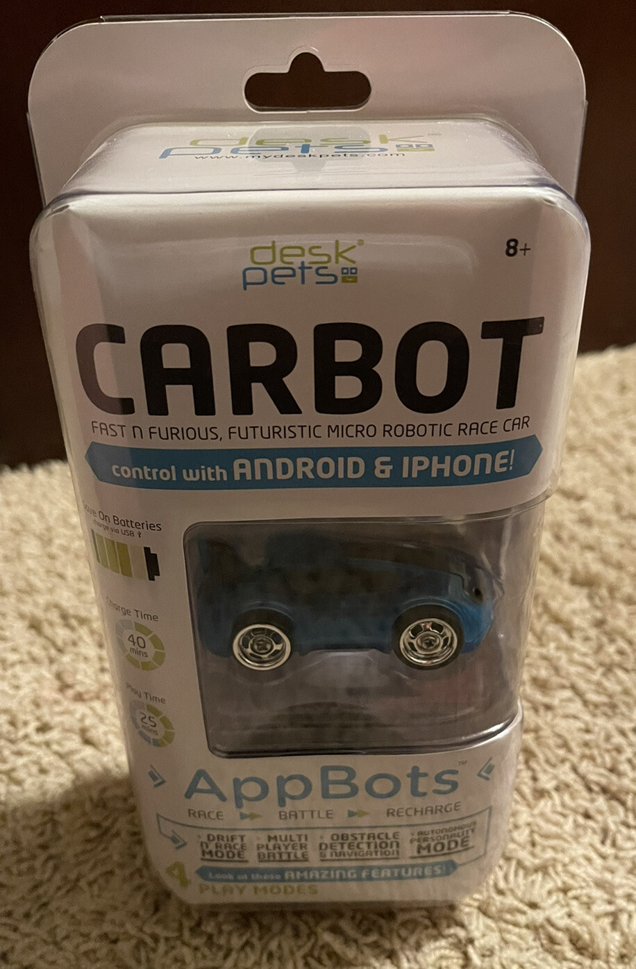 Desk Pets (AppBots) CARBOT Blue/Teal (Brand New/Never Opened) eBay