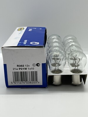 10 x Ring R382 P21W Car Brake Stop & Tail Indicator Fog Light Bulbs 382 12v 21w