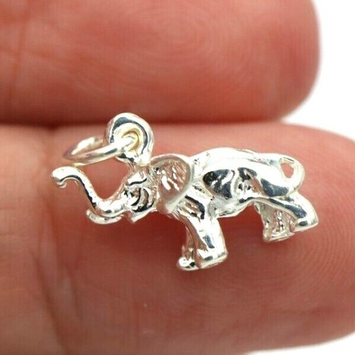 Kaedesigns Genuine 925 Sterling Silver Small Elephant Charm / Pendant -Free post - Picture 4 of 9