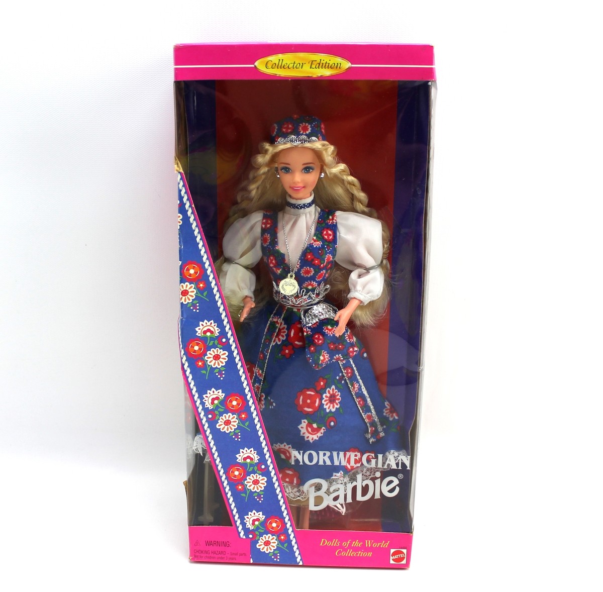 Barbie NORWEGIAN Dolls of the World DOTW 14450 Mattel Doll 1995 /r