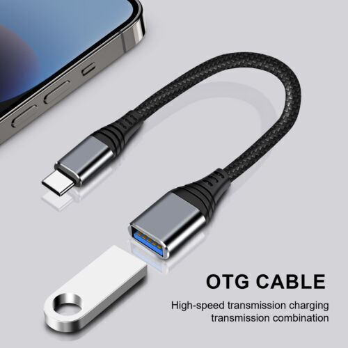 Adattatore USB-C Maschio A USB 2.0 Femmina OTG - Cavo Converter Per Smartphone E Tablet