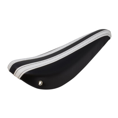 16'' Black w/White Stripes Banana Seat Vintage Classic Bike Saddle