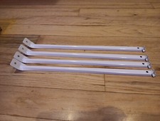 4 Pack Brackets For 12"  Wire Metal Shelves New RubberMaid White Metal Support 