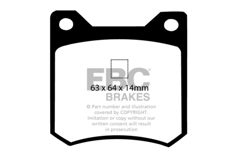 EBC 72-84 De Tomaso Pantera 5.7 GTS Redstuff Rear Brake Pads - ebcDP3162C