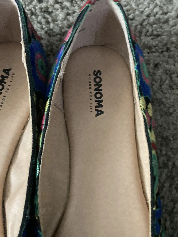 ZAPATOS PLANOS SIN CORDONES SONOMA MUJER FLOR MULTICOLOR TALLA 8,5 M Foto 4 de 4