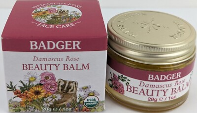 Badger Damascus Rose Beauty Balm 1oz./28g Full Size New In Box