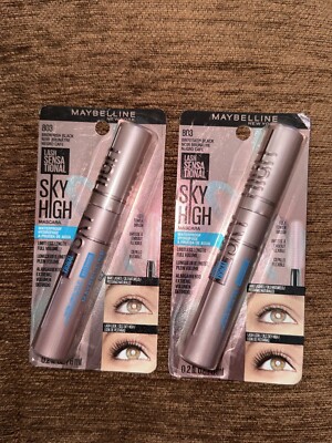 (2) Maybelline New York Lash Sensational Sky High Waterproof Mascara #803 NEW