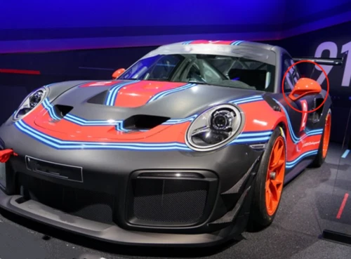 Tampas de espelho lateral de fibra de carbono real add on para Porsche 911 991 GT2 GT3 - Imagem 2 de 4