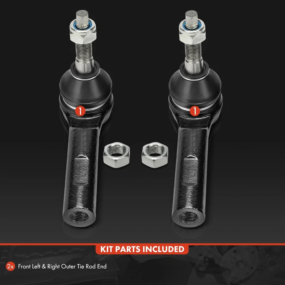 2Pcs Front Driver & Passenger Outer Tie Rod End for Ram 1500 2019 2020 2021-2023 - Image 2 of 4