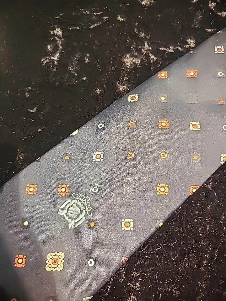 Traje Profesional Vintage Oleg Cassini Para Hombre Corbata Azul Rojo Floral Foto 2 de 4