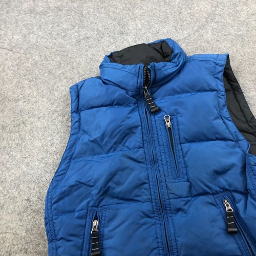 GAP Vest Boys Large Blue Full Zip Front Zipped Pockets Logo Down Filled - Picture 3 of 12