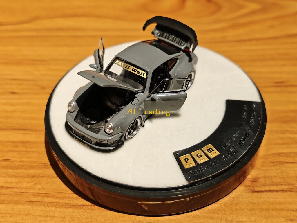 PGM 1:64 Gray 911 RWB 930 Round Classic Sports Model Diecast